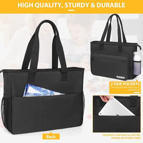 TORIBIO Carrying Bag for Diamond Painting Tools, Protective Case for Light Pad and Accessories, 19.3"x16.5"x6", Black, Bag Only in Kuwait