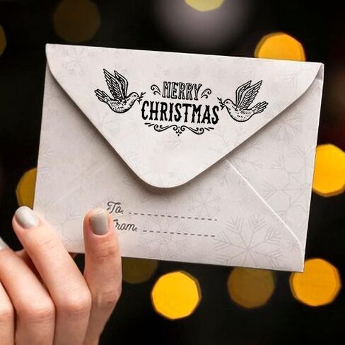 Christmas Words Clear Stamps for Card Making Decoration and Scrapbooking Supplies, Blessing Words Transparent Rubber Stamps with Sentiment for Paper Card Photo Album Crafting Supplies in Saudi Arabia