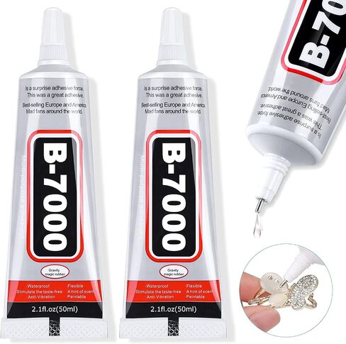 25 أنبوب 15 مل B7000 غراء شفاف مع طرف دقيق، مجموعة B-7000 حرفية غراء حجر الراين غراء مبهر لاصق فائق لصناعة المجوهرات DIY فن الأظافر والأحذية القماشية لإصلاح الهاتف in Kuwait