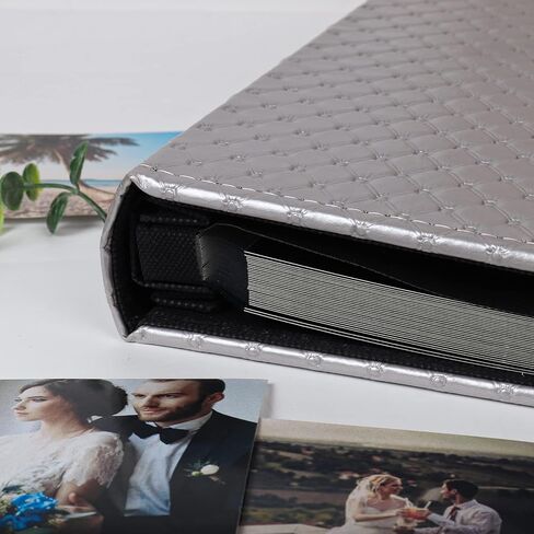 RECUTMS 60 Pages DIY Scrap book Photo Album 4x6 5x7 8x10 Pictures PU Leather Cover Wedding Photo Album Baby Picture Book Family Pictures of Any Size Scrapbook Album(White) in Kuwait