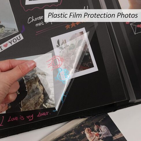 RECUTMS 60 Pages DIY Scrap book Photo Album 4x6 5x7 8x10 Pictures PU Leather Cover Wedding Photo Album Baby Picture Book Family Pictures of Any Size Scrapbook Album(White) in Kuwait