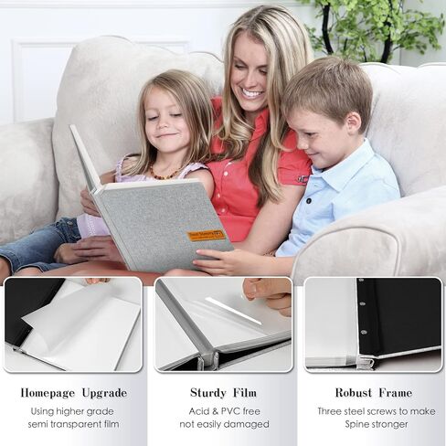 ألبوم صور كبير Spbapr، سجل قصاصات مغناطيسي ذاتي اللصق، ألبوم قصاصات DIY للصور مقاس 4x6 5x7 8x10، 40 صفحة من كتاب الذاكرة بغطاء من الكتان لحفلات الزفاف والحيوانات الأليفة الصغيرة، مع قلم معدني ولوحة كشط (فيروزي) in Kuwait