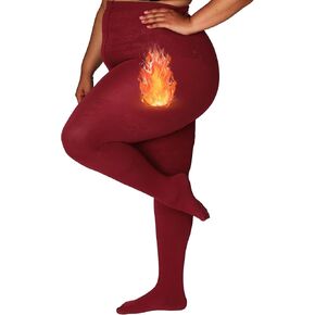 HONENNA Queen Plus Size Fleece Lined Tights, 11+ Colors Thermal Warm Winter Tights for Women, Medias Termicas Mujer Invierno