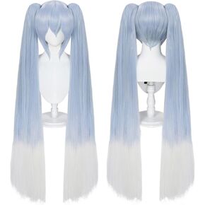 Wig Cap + ANOGOL 120cm Green Cosplay Wig Anime Long Straight Wigs for Lolita Wigs