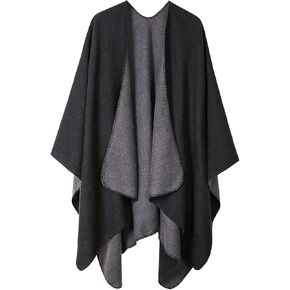 Vocanbomor Women's Shawls and Wraps Open Front Poncho Cape Winter Sweater
