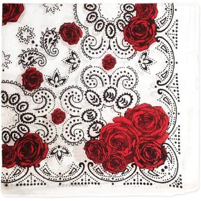 Zad Unisex Red Rose Paisley Print Bandana Headband Scarf Face Covering in Saudi Arabia