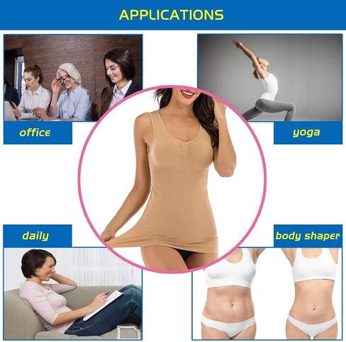 ملابس داخلية للنساء كامي مع حمالة صدر مدمجة وقمصان تنحيف الجسم in Kuwait