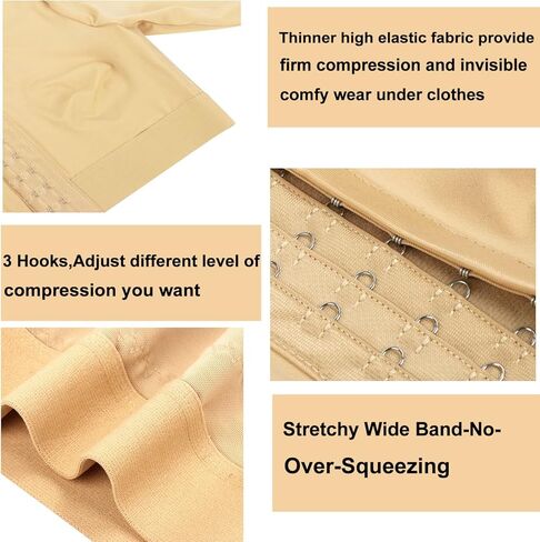 قمصان علوية لتنحيف الذراع للنساء، سترة علوية مضغوطة بعد العمليات الجراحية، ملابس داخلية وأكمام مغلقة من الأمام in Kuwait