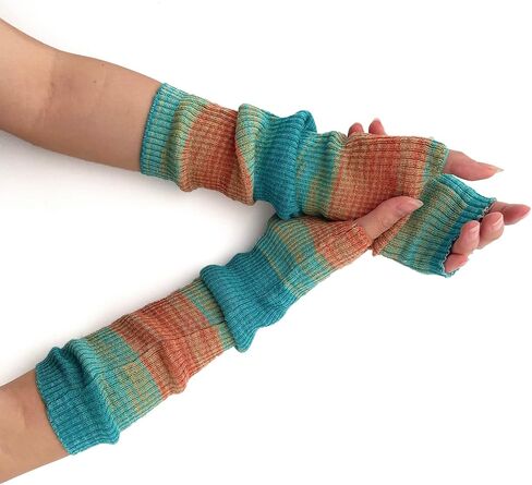 F Flammi النساء مدفئات للذراع Kawaii محبوك أصابع قفازات لطيف تدفئة اليد القوطي ل تأثيري الكتابة القيادة للفتيات في سن المراهقة in Kuwait