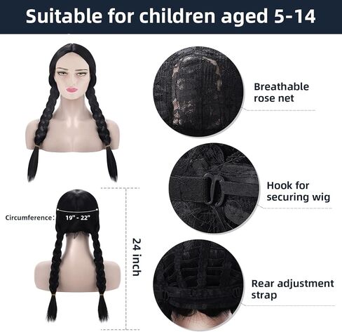 Wigood 40" Wig Extra Long Black Straight Wigs for Women Cosplay Halloween Party Anime Wig with Wig Cap (Adult Size) in Kuwait