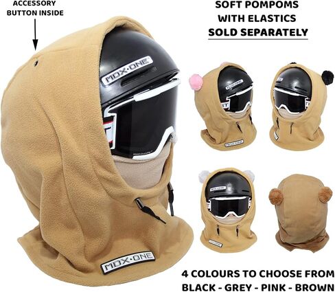 قناع وجه للأطفال من MDXONE Kids Over The Helmet بالاكلافا مع أزرار لشتاء 2022 الكريات مع المطاط (يباع بشكل منفصل) in Kuwait