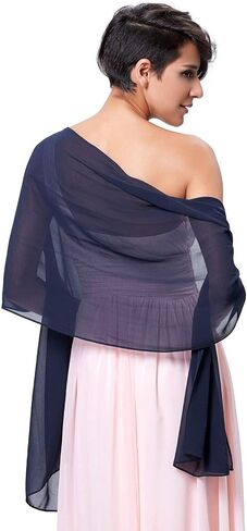 Kate Kasin Soft Chiffon Pashmina Scarf Shawls and Wraps for Formal Evening Party Dress, Bride Bridesmaid Shawl for Wedding in Kuwait