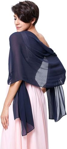 Kate Kasin Soft Chiffon Pashmina Scarf Shawls and Wraps for Formal Evening Party Dress, Bride Bridesmaid Shawl for Wedding in Kuwait