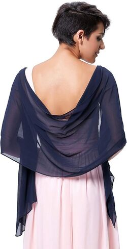Kate Kasin Soft Chiffon Pashmina Scarf Shawls and Wraps for Formal Evening Party Dress, Bride Bridesmaid Shawl for Wedding in Kuwait