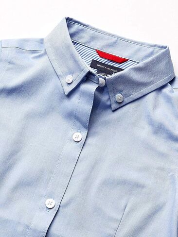 Tommy Hilfiger Short Sleeve Oxford Girls Buttondown Collar Blouse, Kids School Uniform Clothes in Saudi Arabia
