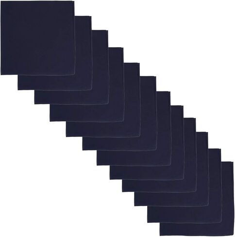 Umo Lorenzo: 12 pc Solid Bandanas for Men and Women- 100% Cotton Washable/Reuseable in Kuwait