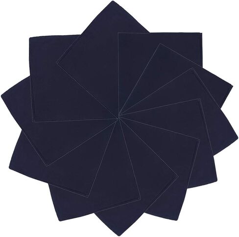 Umo Lorenzo: 12 pc Solid Bandanas for Men and Women- 100% Cotton Washable/Reuseable in Kuwait