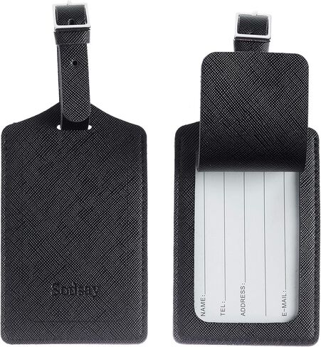 Sodsay Leather Luggage Tag Baggage Bag Travel Tags 4 pcs Set (CH Army Green) in Kuwait