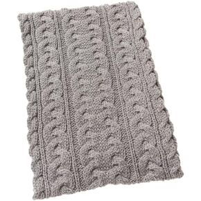 وشاح Aran Crafts الأيرلندي محبوك ثقيل الوزن للطقس البارد 25.4 سم × 152.4 سم (100% صوف ميرينو) in Kuwait
