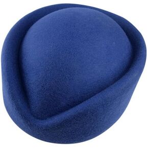 YING LAN Wool Cap Stewardess Pillbox Hat Teardrop Fascinator Base Sweet Design