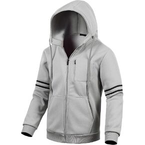 سويت شيرت رجالي من Chrisuno مصنوع من الصوف الناعم بقلنسوة وسحاب رياضي بقلنسوة in Kuwait