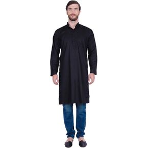 ملابس كورتا قطنية طويلة للرجال من Maple Clothing بلون سادة ملابس تقليدية هندية in Kuwait