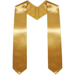 Unisex Adult Plain Graduation Stole,60" Long Silver
