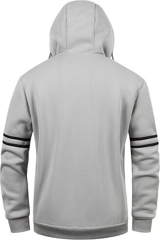 Chrisuno Men's Soft Fleece Fashion Hooded Sweatshirt Zip Up Sports Sweater Hoodie Jacket in Kuwait