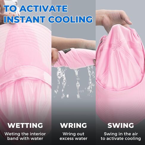 قبعة Sukeen Cooling Visor للنساء والرجال، قبعة شمسية 2 في 1 بسحاب مع حماية من الأشعة فوق البنفسجية للرياضات الخارجية والجولف والسفر والتنس والشاطئ in Kuwait