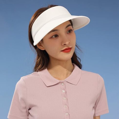 Cloth Covered Slip-On Visor, Sun Sports Visor Hats Cap for Women Adjustable Cap in Kuwait