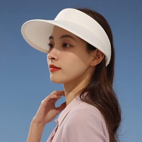 Cloth Covered Slip-On Visor, Sun Sports Visor Hats Cap for Women Adjustable Cap in Kuwait