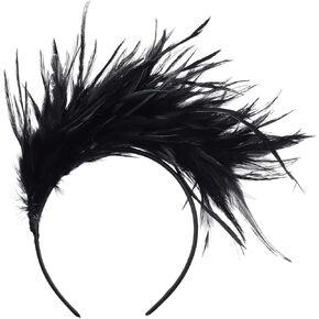1920s Fascinator Feather Headband Kentucky Derby Headpiece Tea Party Cocktail Flapper Headwear Costume Headpieces for Women in Saudi Arabia