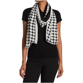 Kate Spade New York DanceFloor Oblong Scarf, Black/White in Kuwait