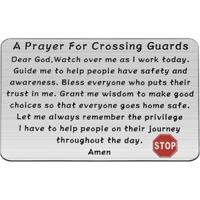 Crossing Guard Gift Crossing Guard Prayer Wallet Card A Prayer For Crossing Guards Lollipop Man Gift in Kuwait