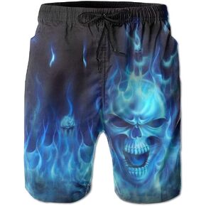 Men's Funny Cat Riding Unicorn with Gun Swim Trunks Boardshort Beach Shorts in Kuwait