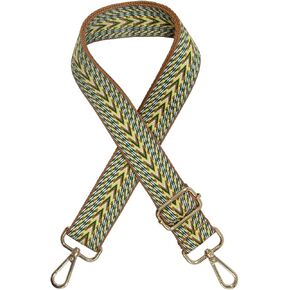 Wide Handbag&Purse Strap Jacquard Woven Guitar Style Multicolor Replacement Strap Canvas Adjustable Crossbody Bag Strap in Kuwait