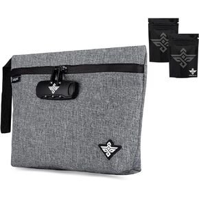 Orion 11" Travel Storage Money Bag with Combination Lock Water Resistant Bag Pouch (Black)