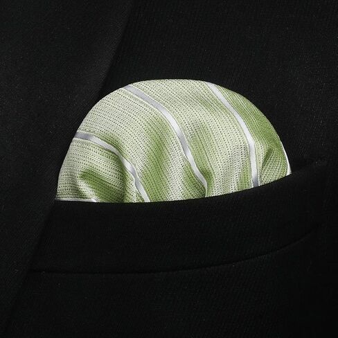 HISDERN Bow Ties for Men Striped Bowties Men's Self Tie Bowtie Handkerchief Formal Tuxedo Wedding Bowties and Pocket Square in Saudi Arabia