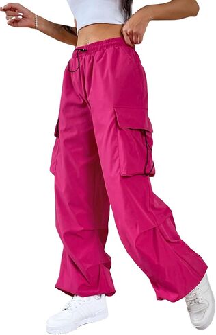 SHENHE Women's Baggy Loose Cargo Pants Drawstring Waist Joggers Long Trousers in Saudi Arabia