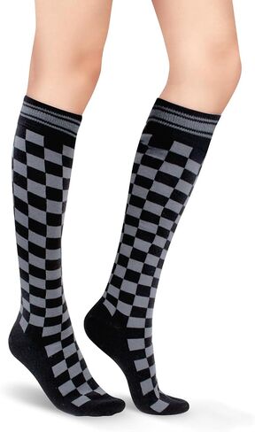 Benefeet Sox Womens Girls Knee High Socks Novelty Argyle Checkered Football Cotton Long Tube Socks in Kuwait