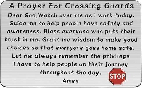 Crossing Guard Gift Crossing Guard Prayer Wallet Card A Prayer For Crossing Guards Lollipop Man Gift in Saudi Arabia