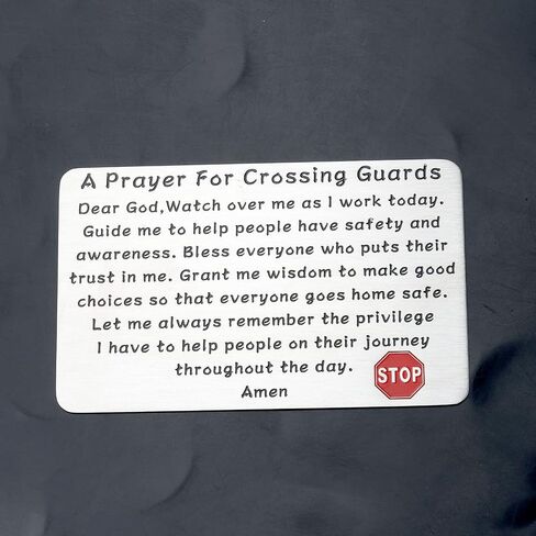 Crossing Guard Gift Crossing Guard Prayer Wallet Card A Prayer For Crossing Guards Lollipop Man Gift in Saudi Arabia