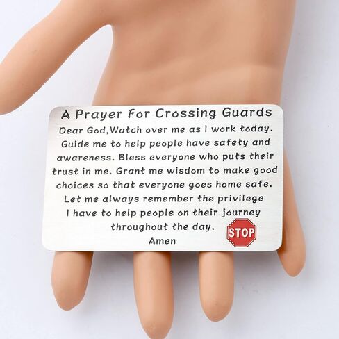 Crossing Guard Gift Crossing Guard Prayer Wallet Card A Prayer For Crossing Guards Lollipop Man Gift in Saudi Arabia