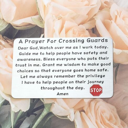 Crossing Guard Gift Crossing Guard Prayer Wallet Card A Prayer For Crossing Guards Lollipop Man Gift in Saudi Arabia