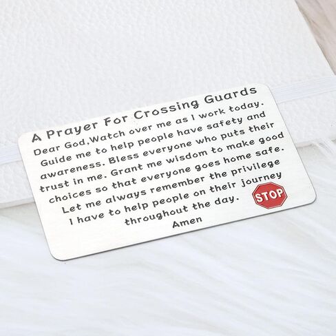 Crossing Guard Gift Crossing Guard Prayer Wallet Card A Prayer For Crossing Guards Lollipop Man Gift in Saudi Arabia