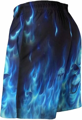 Men's Funny Cat Riding Unicorn with Gun Swim Trunks Boardshort Beach Shorts in Kuwait