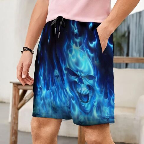 Men's Funny Cat Riding Unicorn with Gun Swim Trunks Boardshort Beach Shorts in Kuwait