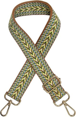 Wide Handbag&Purse Strap Jacquard Woven Guitar Style Multicolor Replacement Strap Canvas Adjustable Crossbody Bag Strap in Kuwait