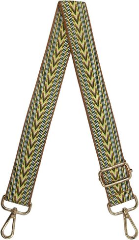 Wide Handbag&Purse Strap Jacquard Woven Guitar Style Multicolor Replacement Strap Canvas Adjustable Crossbody Bag Strap in Kuwait