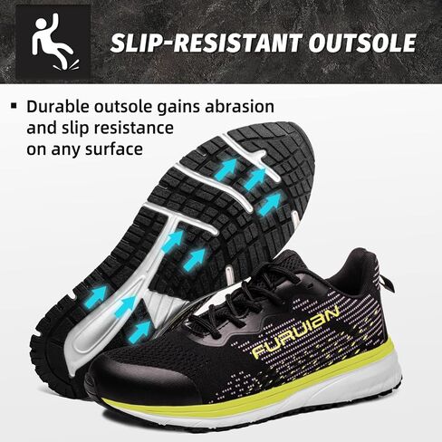 Furuian Steel Toe Shoes for Women Lightweight Safety Indestructible Sneakers Slip Resistant Work Utility Shoes in Saudi Arabia